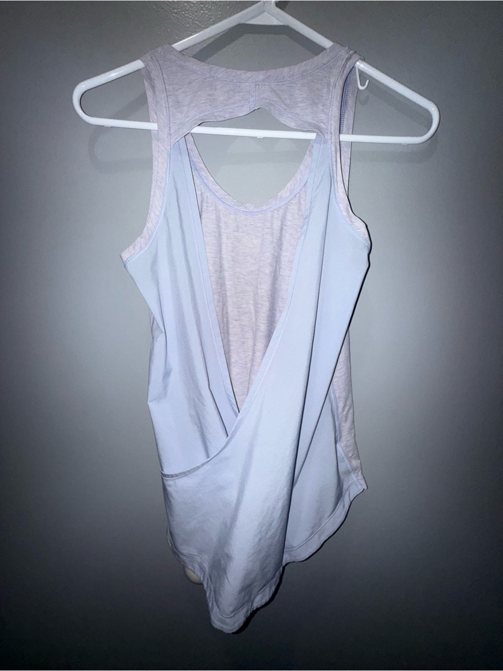 Light Blue Open-Back Racerback ON BEAT tank